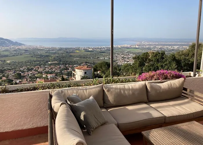 Semesterbostad Panoramique Avec Piscine, Mas-fumats, Roses, Espagne *